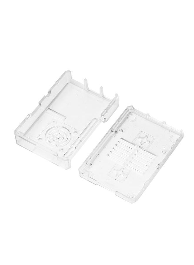 Thoraya Protective Case Shell Enclosure Box with Fan Hole for Raspberry Pi 3 Model B (Transparent)  - Image 1