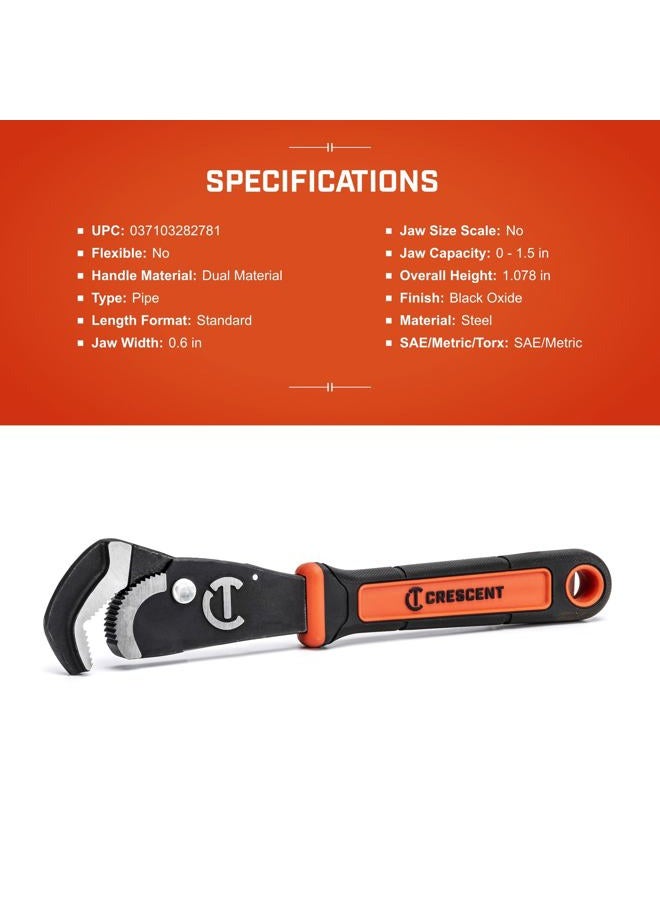 Crescent CPW12 Self-Adjusting Pipe Wrench with Dual Material Grip for Added Comfort and Durability, Red/Black - Image 5