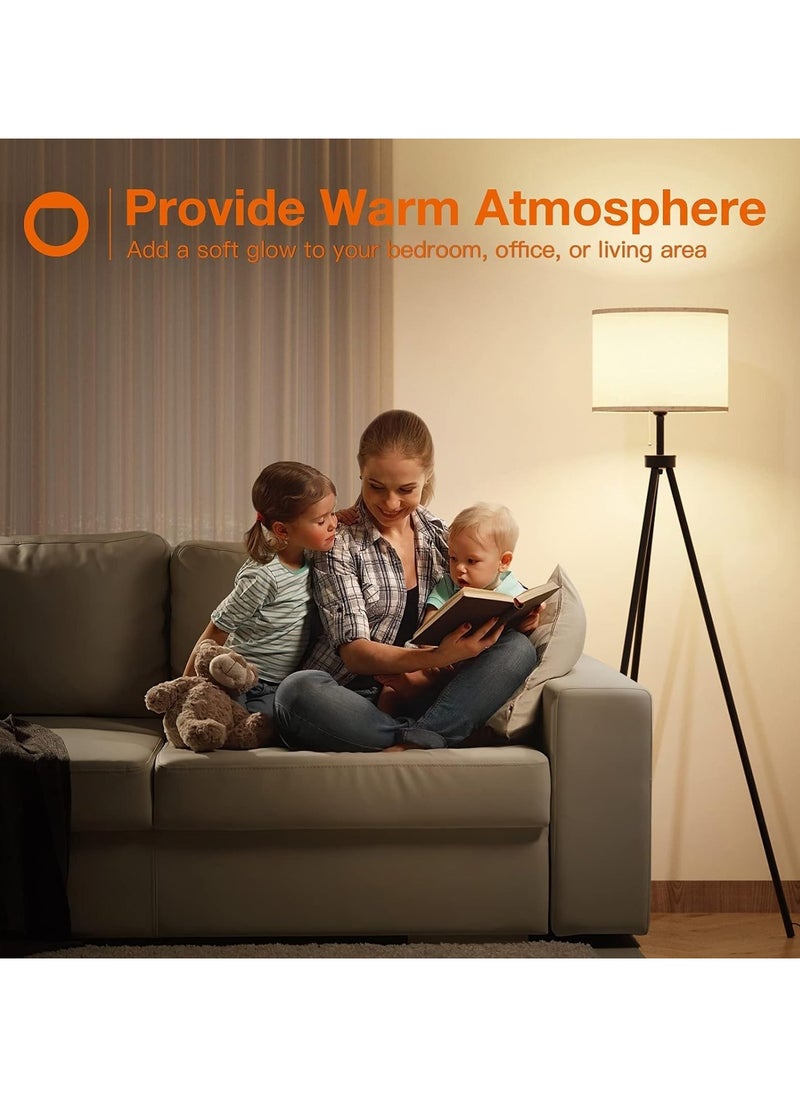 Generic - Tripod Floor Lamp,Floor Lamp Living Room with Shelf,Solid Wood Tripod Floor Lamp,Dimmable & 3 Colour Temperatures,Scandinavian Style Floor Lamp for Home Light and Decorate Black 160x42 cm - Image 1