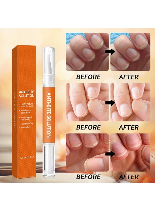 Lemon Stop Biting Pen, Nail Biting Treatment for Kids Quick Dry Nail, Biting Prevention,  Polish Nail Repair for Damaged Nails Care - Image 2