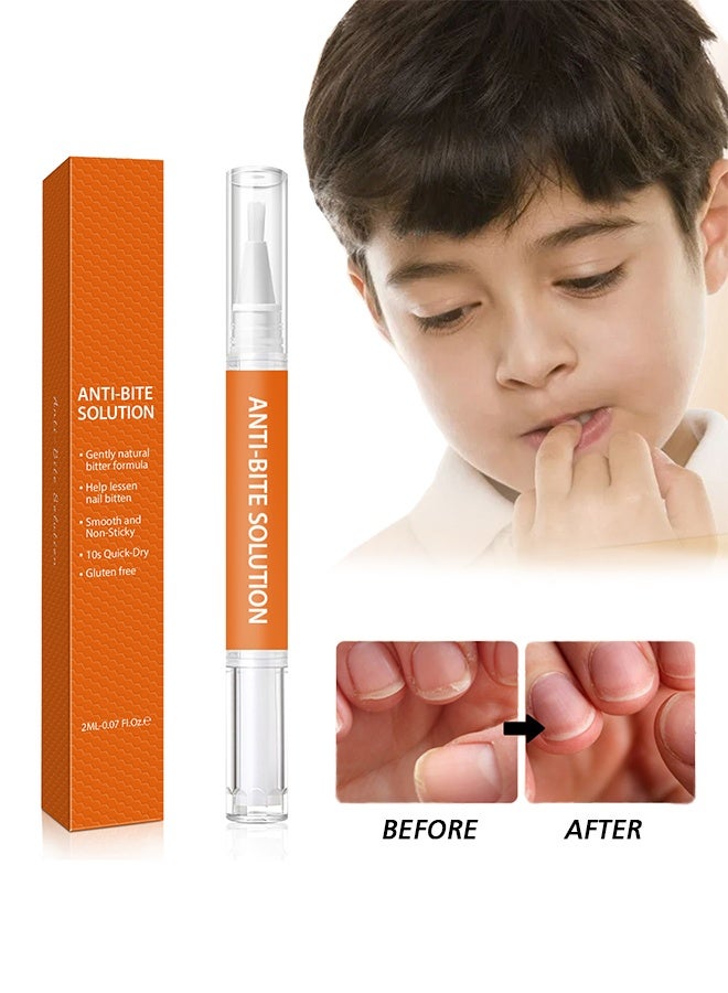 Lemon Stop Biting Pen, Nail Biting Treatment for Kids Quick Dry Nail, Biting Prevention,  Polish Nail Repair for Damaged Nails Care - Image 1