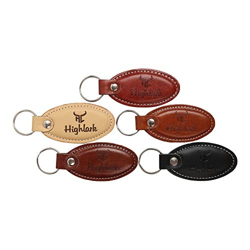 Highlark Signature Leather Finish Keychain for Men & Women | Durable Metal Key Holder for Car and Bike Keys | Elegant Everyday Accessory - Image 5