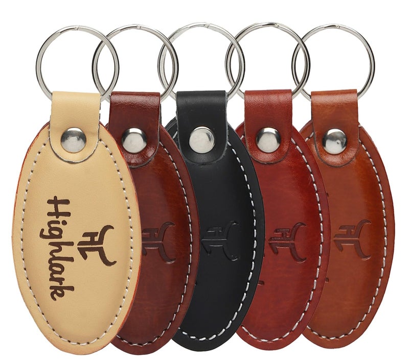Highlark Signature Leather Finish Keychain for Men & Women | Durable Metal Key Holder for Car and Bike Keys | Elegant Everyday Accessory - Image 2