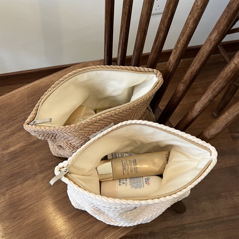 Large Cosmetic Toiletry Bag with Zipper, Portable Sanitary Napkin Organizer - Image 3