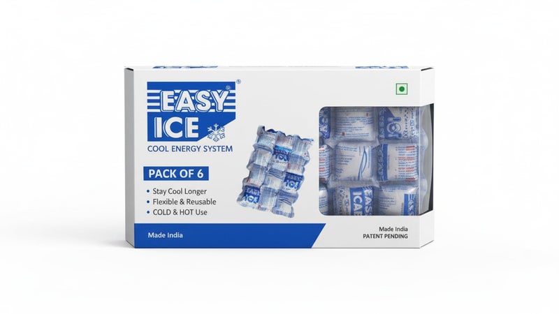 EASY ICE Reusable Ice Pack Sheets for Food Storage & Travel, Flexible 12 Cell Gel Cooling Packs for Ice Box, Lunch Boxes & Insulated Bags, Long Lasting Freezer Packs (Pack of 6) - Image 2