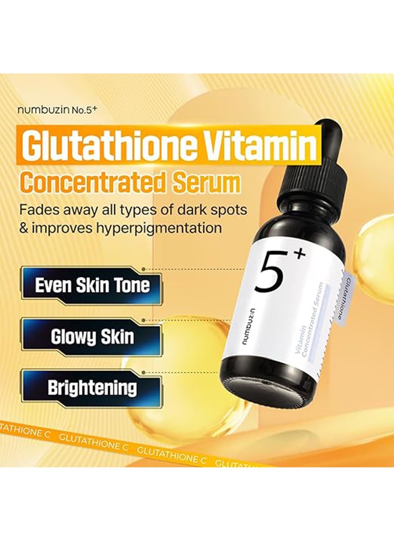numbuzin - numbuzin No.5 Vitamin Concentrated Serum | Glutathione & Vitamin Serum, Dark Spot, Korean Skincare 1.01fl.oz/30ml - Image 1
