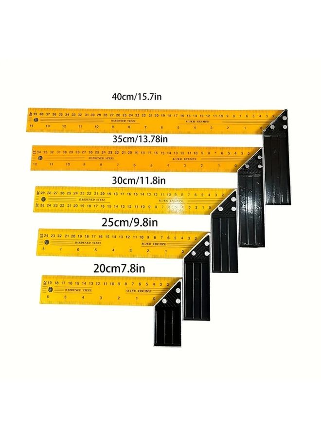 11.81 Inch Aluminum L Shape Right Angle Square Precision Carpentry Ruler Tool - Image 3