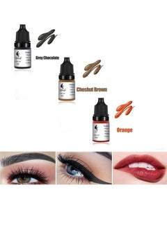 Coconut 3 Color Pigment Set for Lip Gloss and Brow Permanent Makeup Pigment Ink Supplies for Lips and Brows Waterproof Long Lasting Professional Pigment 5ml*3  - Image 1