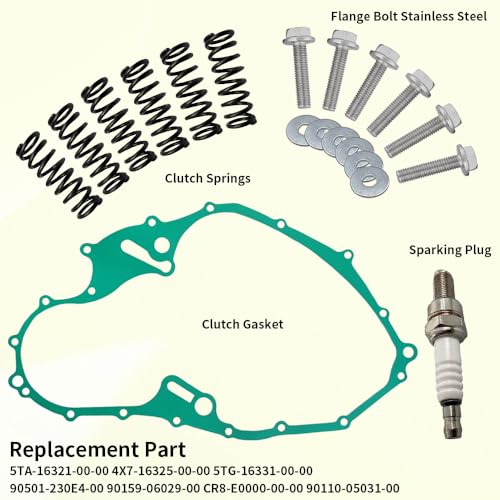 WEICHENGXIN Clutch Kit Heavy Duty Springs & Cover Gasket Compatible with Yamaha Raptor 700 700R 2006-2023 - Image 4