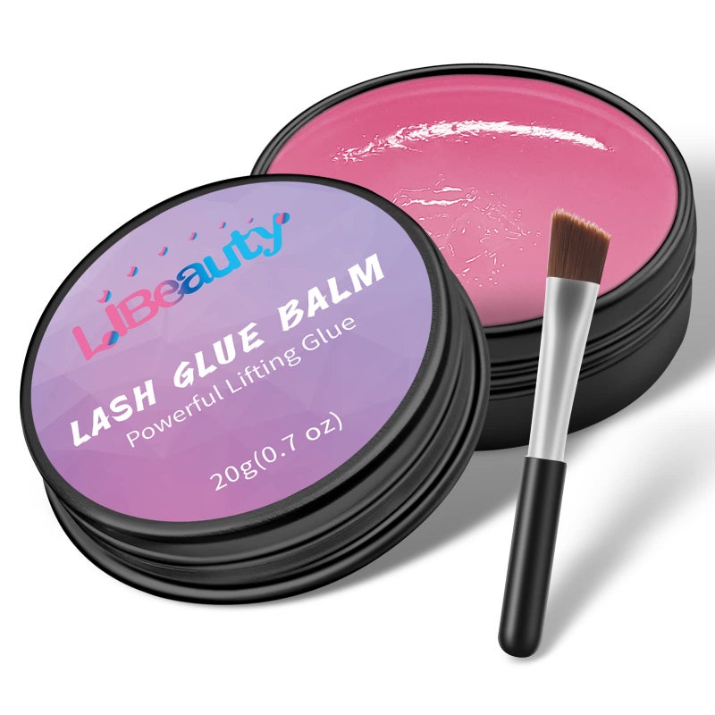 Libeauty Lash Glue Balm Lash Lift Adhesive 0.71Oz/20G Strong Sticky Fruit Flavor Eyelash & Eyebrow Perm Glue Balm for Long Lasting Individual Brow Lamination Gel - Image 1