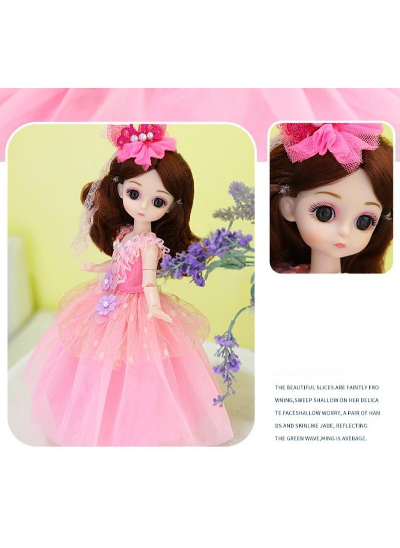 EHOME Kawaii Girl Dress up Doll Barbie Doll Toy 30cm Pink Skirt Girl  - Image 2