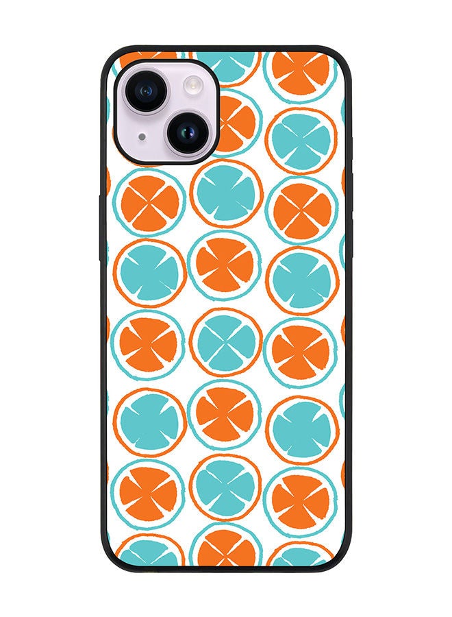 Stylizedd Rugged Black edge case for Apple iPhone 14 Plus Slim fit Soft Case Flexible Rubber Edges Anti Drop TPU Gel Thin Cover - Citric Circles - Image 1