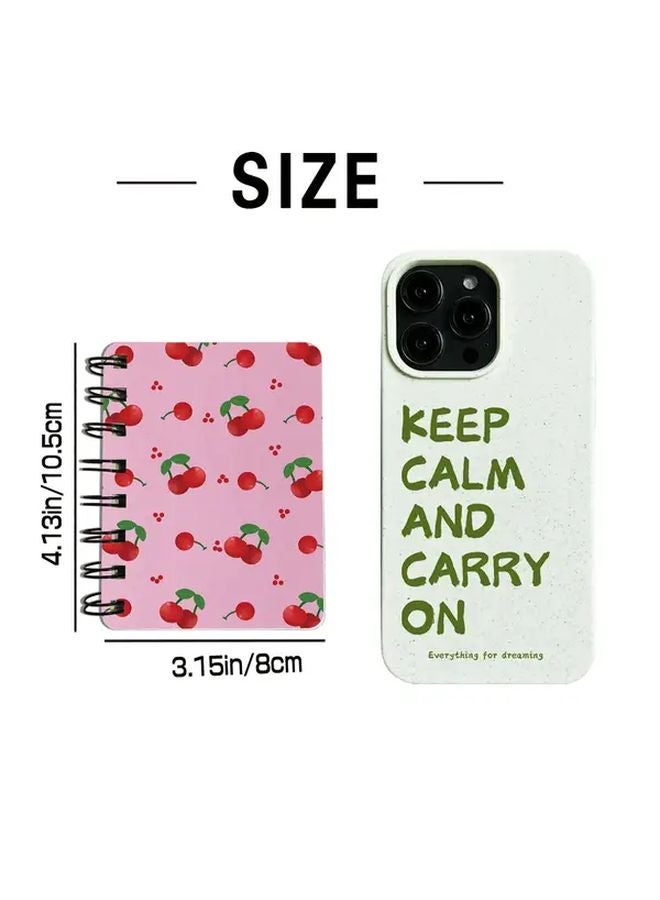 Green Mini Spiral Notebook 80 Sheets Blank Pages Fruit Cover Portable Pocket Notepad - Image 3