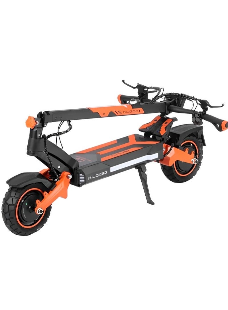 KUGOO F3-PRO-MAX, Recommended for adults, 52V 23.4AH battery, Maximum riding distance is 95km, Maximum speed is 68km/h, Orange color - Image 2