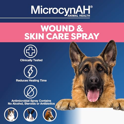 Microcyn AH Manna Pro Microcyn AH Wound & Skin Care Spray for Pets 89ml, 3 Ounces, WHITE - Image 2