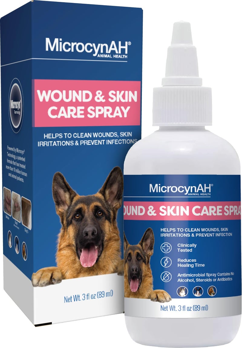 Microcyn AH Manna Pro Microcyn AH Wound & Skin Care Spray for Pets 89ml, 3 Ounces, WHITE - Image 4