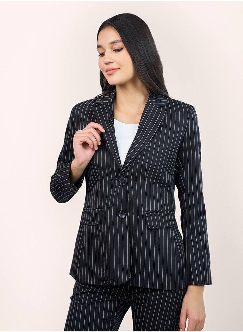 Salt Attire Women's Black Tailored Blazer - Stylish and Versatile Blazer for Work and Casual Wear, Perfect for Elevating Any Outfit with a Polished Look for Every Occasion.  - Image 5