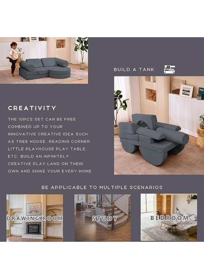 Poppins Home Poppins HOME 14PCS Luxury Kids Couch Playful Comfort for Little Ones and Adults Alike  - Image 2