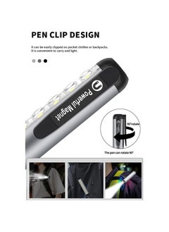Y&D LED Work Flashlight, Rechargeable Small Flashlight with Magnetic Base and Clip, Waterproof 4 Modes for Camping Emergency Outdoor Use, 2 Pack  - Image 2
