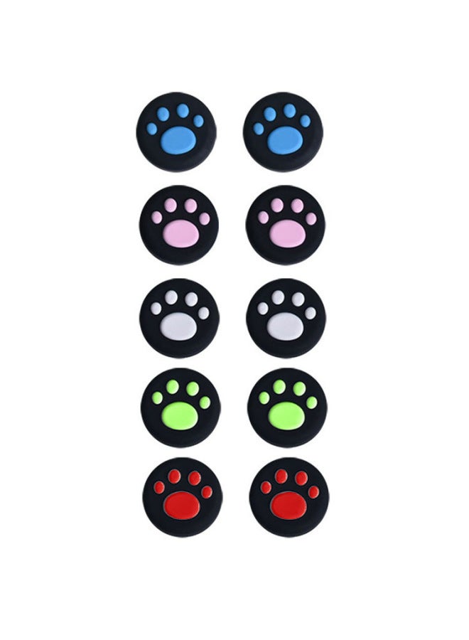 Switch Small Handle Key Cap NS Lite Rocker Silicone Cap NS OLED Left And Right Handle Cat Claw Protection Cap-Product Color:4-in -1 Cat Claw White Powder + White Powder (cardboard + Blister) - Image 4