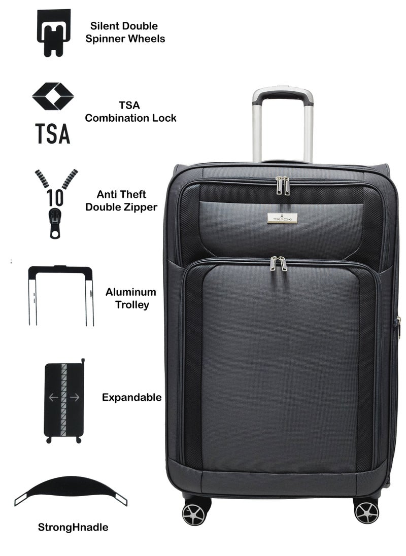 Track Suitcase Luggage Sets - Lightweight Expandable Suitcase set of 3 pieces - Trolley Bag for Travel with Spinner Wheels 4  - Image 2