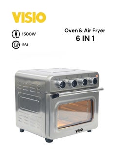 VISIO Air Fryer Oven 6-in-1 | Multi-Function Convection & Air Fryer | Oil-Free Cooking | Rapid Air Circulation | 26L Capacity - pzsku/Z52F18890778F81907B2AZ/45/_/1727593917/9d519c53-99fe-4cd3-9ce3-5f3b496a0f47