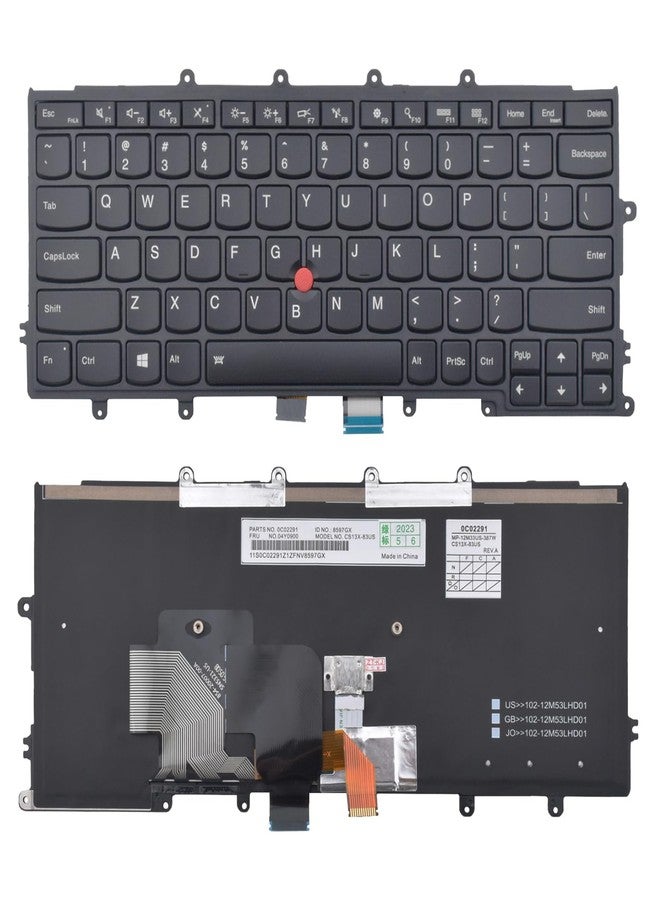 SUNMALL Replacement Keyboard Backlit for Lenovo ThinkPad X230S X240 X240I X240S X250 X250S X260 X270 01AV519 01AV530 04X0196 SN20K79593, with Frame Pointer Backlight US Layout - Image 2