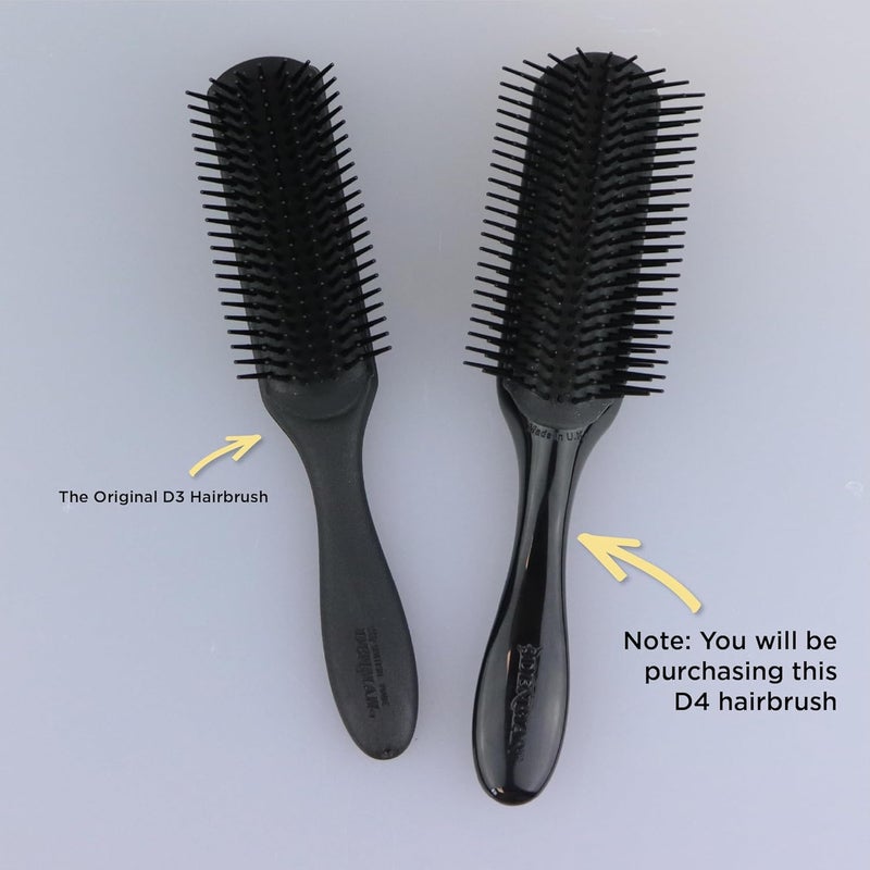DENMAN Curly Hair Brush D4 (All Black) 9 Row Styling Brush for Styling, Smoothing Longer Hair and Defining Curls - For Women and Men - Image 5