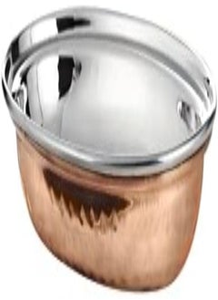 KEDGE Kedge Pure Copper Hammered Stainless Steel 1 Pole Oval Curry Dish, 300 ml Capacity  - Image 2