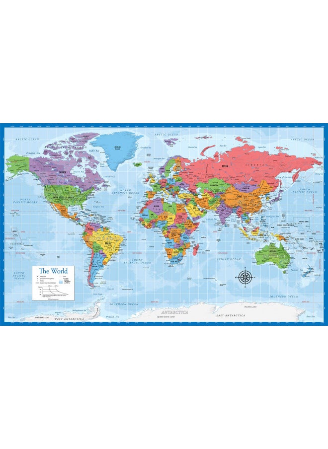 Palace Learning Laminated World Map - 18" x 29" - Wall Chart Map of the World - Made in the USA  - Image 1