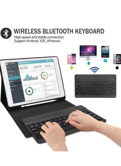 MIGOFAST Keyboard Case for iPad 9.7 Inch 2018/2017 6th/5th Generation Air 2/1 [Magnetic Detachable Wireless Keyboard Support 3 System Flip Stand Case with Pencil Holder for iPad 9.7  - Image 3