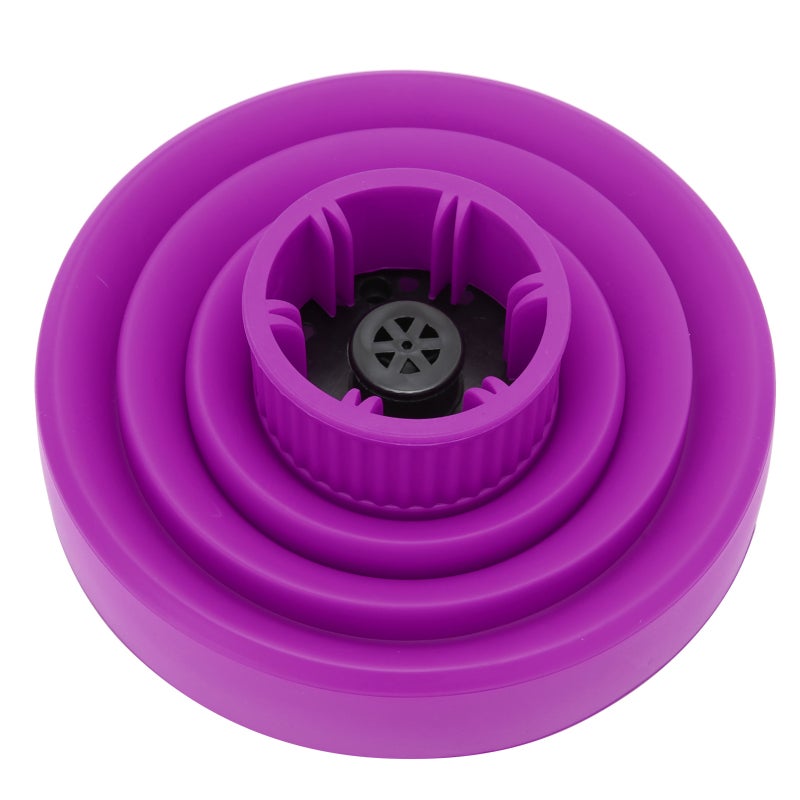 Collapsible Hair Dryer Diffuser 4 To 5cm Fit Purple Soft Silicone Dense Air Outlet For Even Heat Distribution - Portable Travel Hair Dryer Diffuser For Curly Hair - Image 3