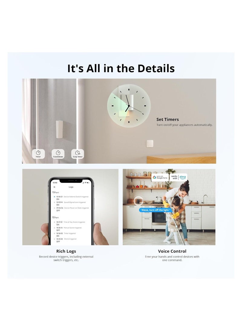 Generic - Mini Smart Switch Universal Diy Module for Smart Home Automation Solution, Compatible with Alexa And Google Home Assistant, App Control and Multi-Device Management, Fit for Zigbee Devices - Image 1