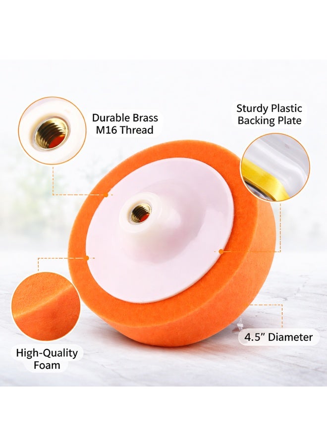 4.5 Inch Polishing Sponge Pad with M16 Thread for Car Polishing Waxing Buffing Paint Correction Foam Pad for Angle Grinder Electric Polisher Removes Swirls Scratches Oxidation Suitable for Automotive Detailing Metal Surface Finishing Use Tool - Image 5