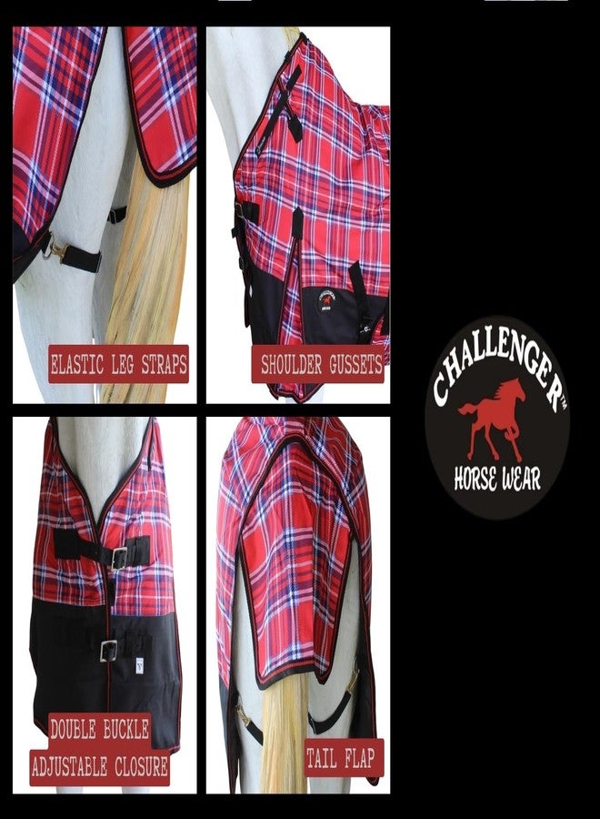 Challenger 68" 1200D Turnout Waterproof Rain Horse Sheet Light Winter Blanket 374B - Image 2