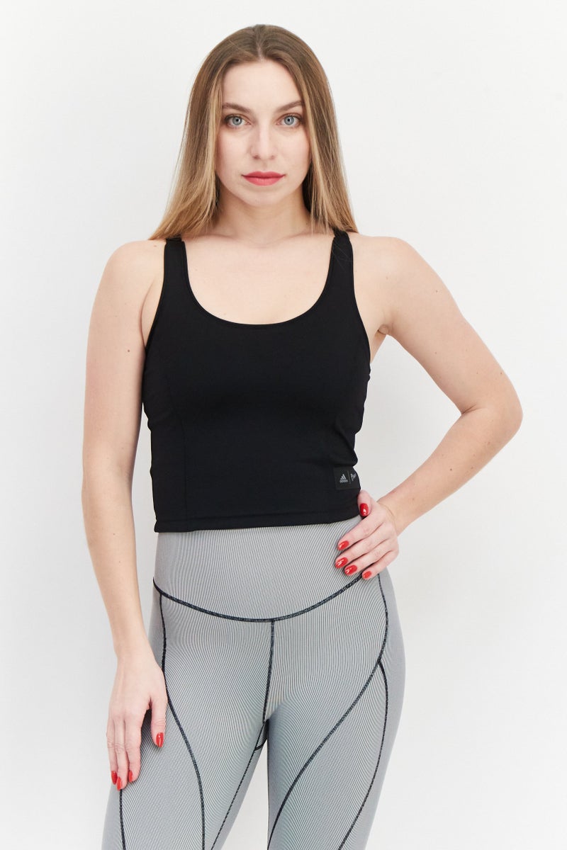 Adidas x Parley Women Sportswear Fit Sleeveless Running Tank Top, Black - Image 1