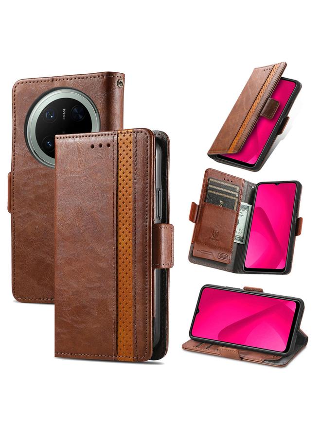 S-TOP Case For Huawei Mate 70 Pro CaseNeo Splicing Dual Magnetic Buckle Leather Phone Case - Image 1