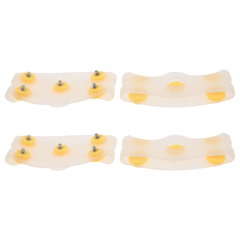 2 Pairs Ice Traction Cleats: Anti- Boot Spikes - Elastic Winter Grippers Crampons For Hiking Running Snow Sports Safety - Image 1