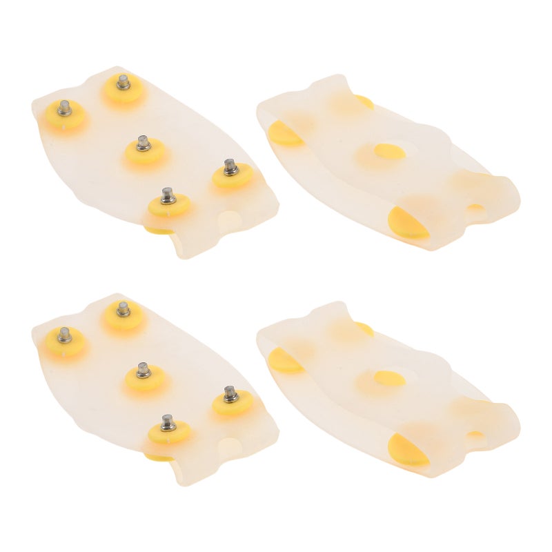 2 Pairs Ice Traction Cleats: Anti- Boot Spikes - Elastic Winter Grippers Crampons For Hiking Running Snow Sports Safety - Image 3