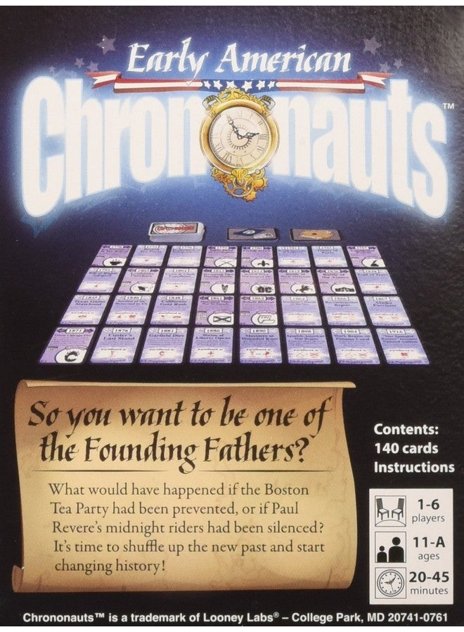 Looney Labs Looney Labs Early American Chrononauts Card Game - Travel Through Time and Change History  - Image 2