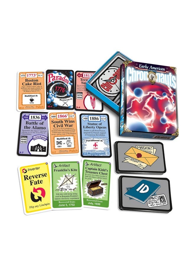 Looney Labs Looney Labs Early American Chrononauts Card Game - Travel Through Time and Change History  - Image 3