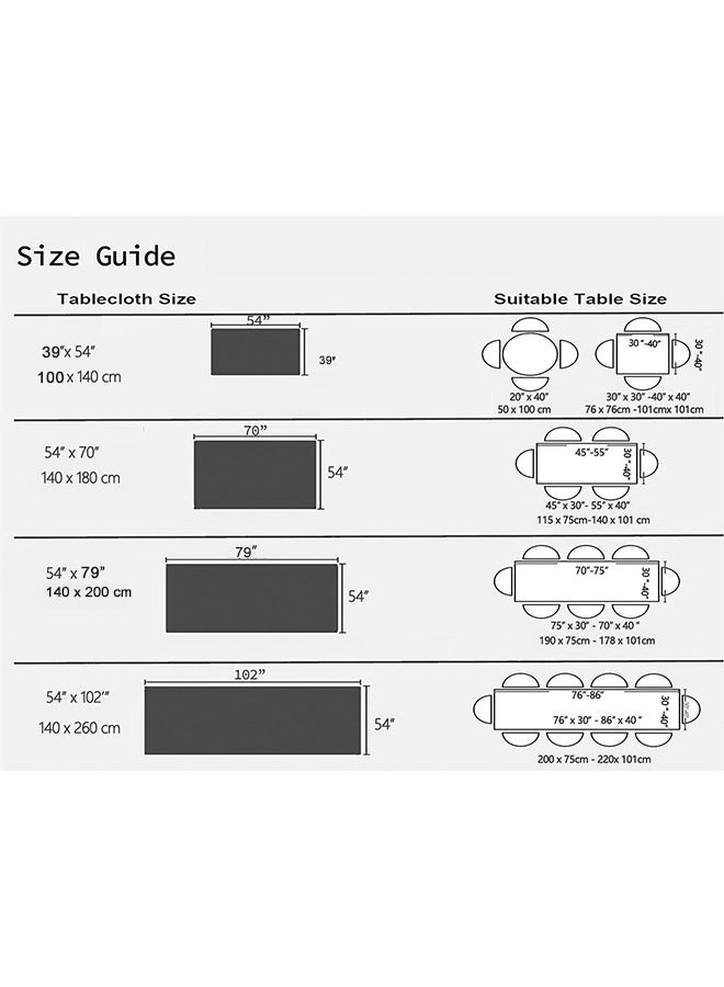 مفرش طاولة قطن وكتان بتصميم زهور عتيق، 100x140 سم و 140x200 سم، أزرق كليّن وأبيض، مفرش طاولة أنيق لغرف الطعام، المطبخ والنزهات - Image 2
