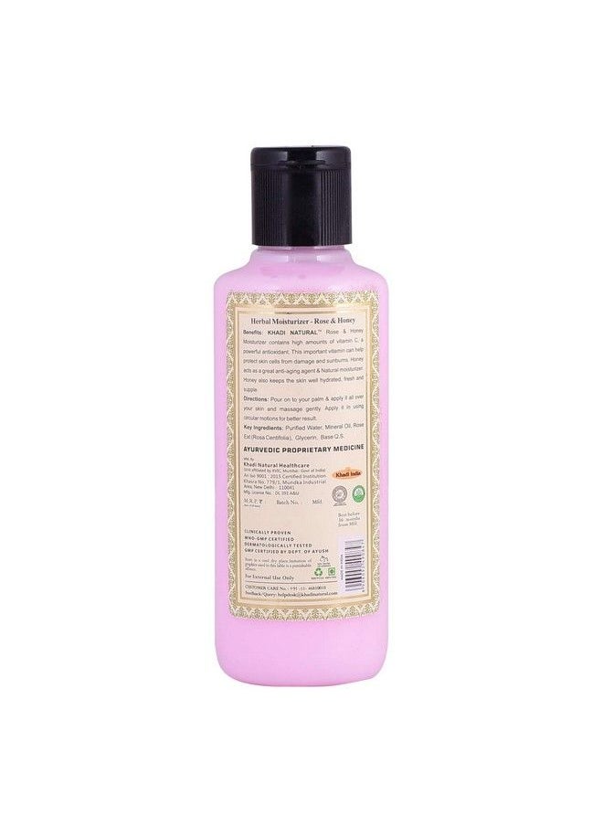 Khadi Natural Moisturising Lotion Rose And Honey 210Ml  - Image 3