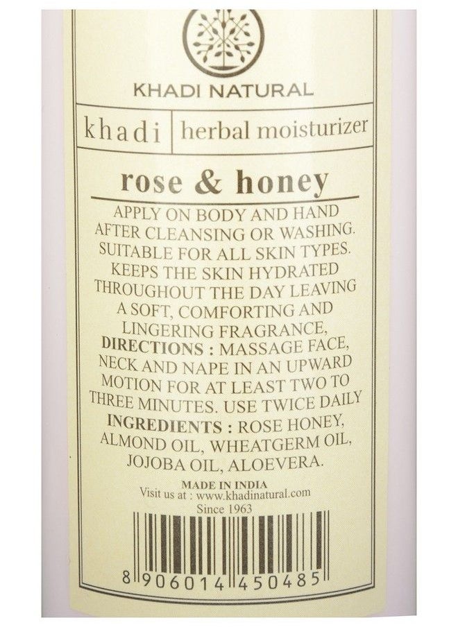 Khadi Natural - Moisturising Lotion Rose And Honey 210Ml - Image 1