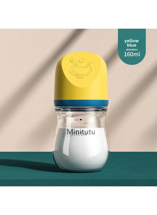 Minitutu Newborn Glass Feeding Bottle Wide Caliber 80 Ml 60 Ml Newborn Wide Mouth Glass Special 