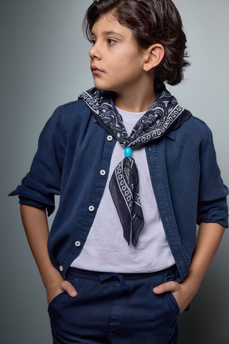 DeFacto Blue Boy Regular Fit Long Sleeve Shirt Casual - Image 1