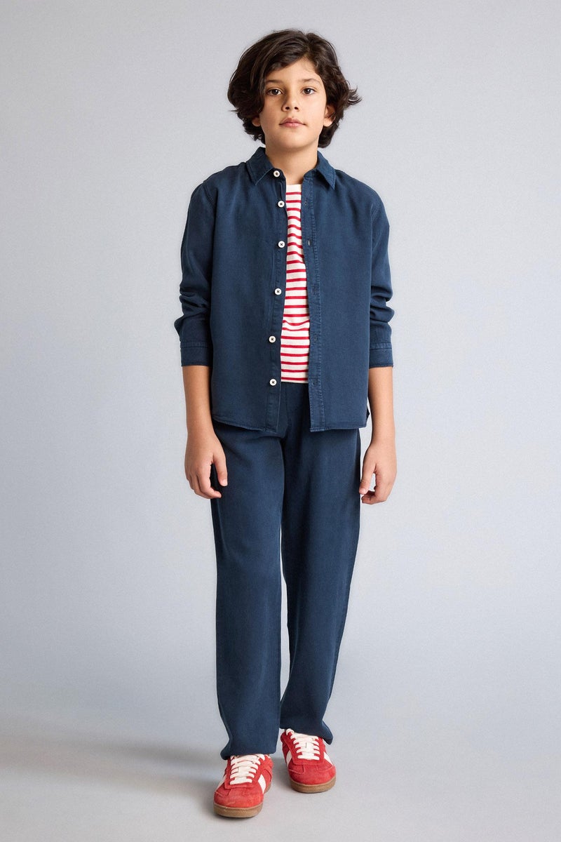 DeFacto Blue Boy Regular Fit Long Sleeve Shirt Casual - Image 5