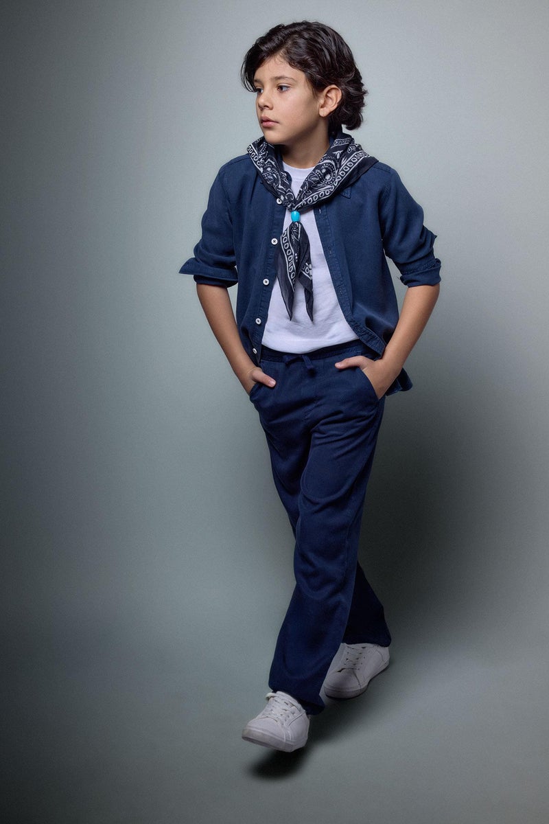 DeFacto Blue Boy Regular Fit Long Sleeve Shirt Casual - Image 2