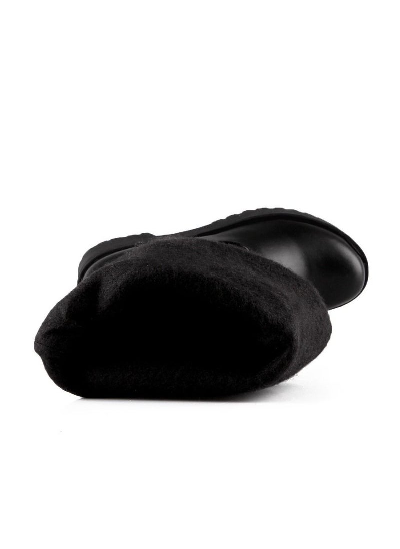 Loquat - Martin Block Heel Knee High Boots Black - Image 1