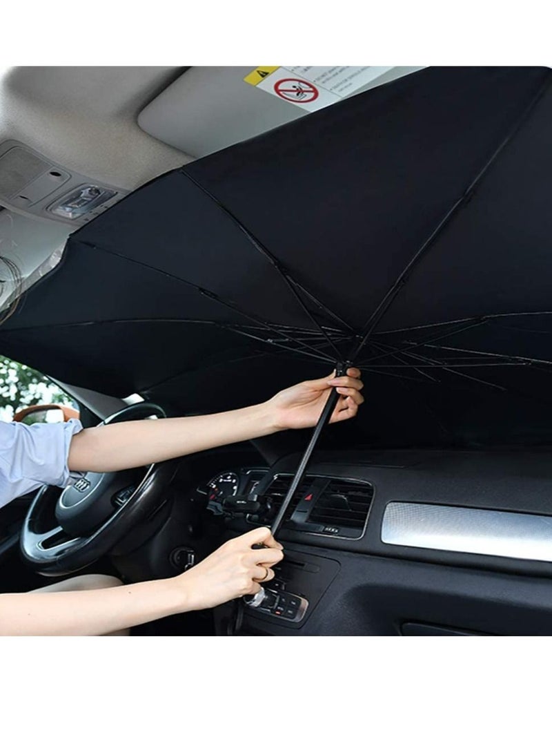 ELTRAZONE Car Windshield Sun Shade Umbrella,Foldable Car Sun Umbrella for Windshield Sun Protection Umbrella Front Sunscreen Visor Block UV Fits Most Vehicle Models - Image 4